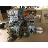 A group of mixed China, glass silver etc including