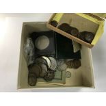 A small box of mixed coins.