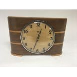 An Art Deco design mantel clock maker Metamec. Fitted with a latter battery operated quartz