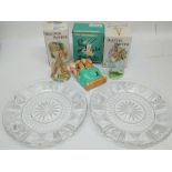 2 Waterford Crystal dishes plus 2 boxed Beatrix potter figures and a boxed pendelfin figure - NO