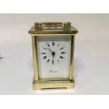 A brass cased French carriage clock - NO RESERVE