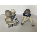 2 small Bing & Grodhal figures of children.