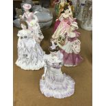 5 collectors figurines inc. Coalport, Worcester, W