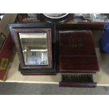 2 Chinese jewellery boxes with folding mirrors.