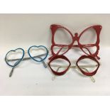 3 pairs of vintage fashion glasses by Anglo American optical