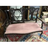 A Edwardian mahogany 2 seater settee - NO RESERVE