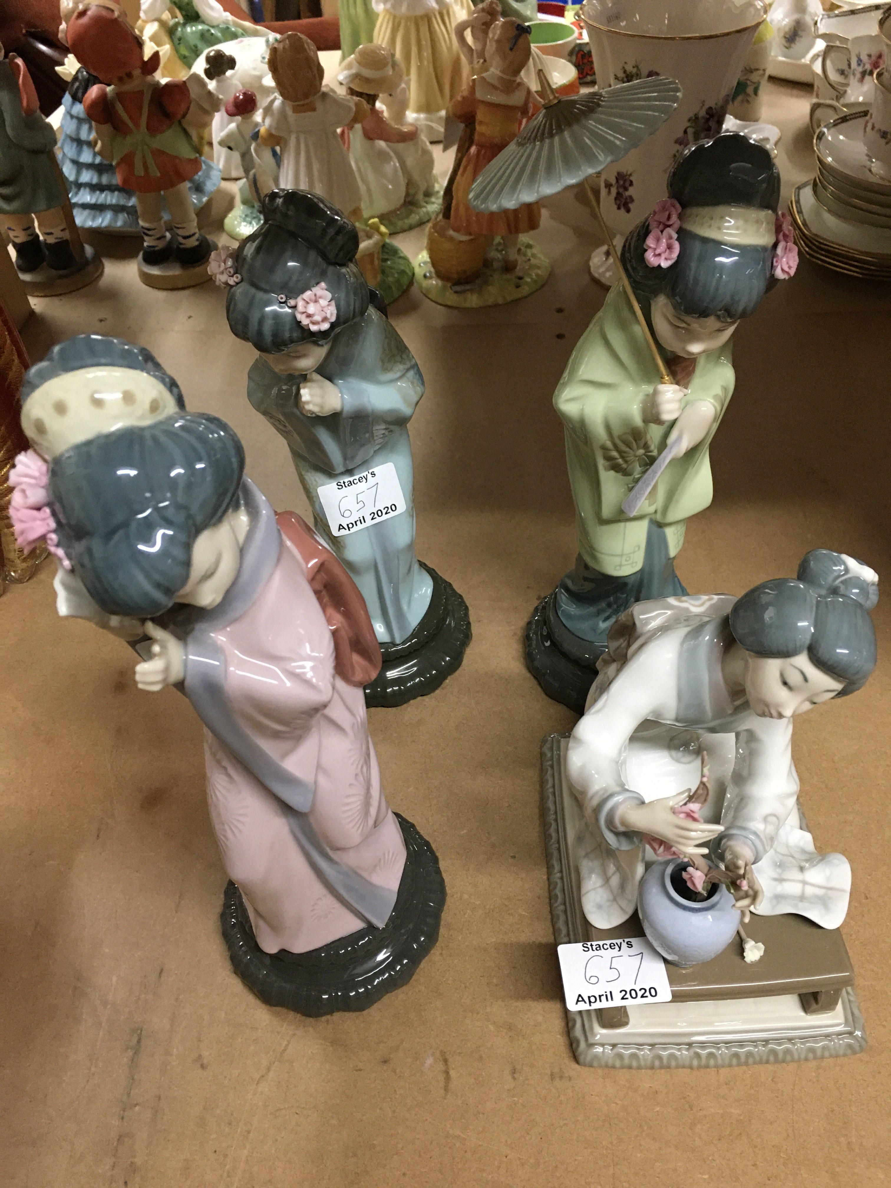 A collection of four Lladro figures in the form of no damage or restoration - Image 2 of 2