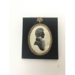 A good silhouette of a Georgian military figure in oval frame