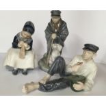 3 Royal Copenhagen figurines of children.
