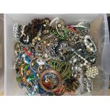 A large quantity of costume jewellery.