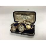 3 9ct gold ladies wristwatches (avia 12.8g),(strada 8.6g), ( unmarked 18.9). All weights listed