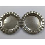 A pair of silver dishes Birmingham hallmarks 11.5 cmand one other Silver dish LONDON hallmarks 12 cm