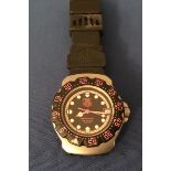 A genuine ladies Tag Heuer quartz rubber strap wristwatch with luminous dial. 377.513.