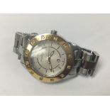 A ladies midsize pandora diamond set bezel wristwatch.