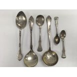 6 Ornate Norwegian hallmarked 830s spoons With makers inc. Marius Hammer, Magnus Aase & O.I