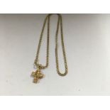 A 14 ct gold chain 3.5 grams with an attached unma
