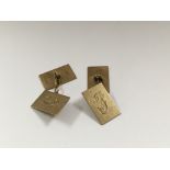 A pair of 9 ct gold cuff links 4 grams