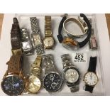 12 designer and vintage watches.