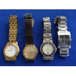 4 Gucci wristwatch. Model no.7700m, 3000.2.M, 9700M, 5400M.