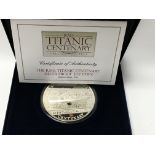 A 2012 Titanic centenary silver proof 5oz 25 dollar coin 154/450