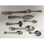 A selection of hallmarked silver cutlery.