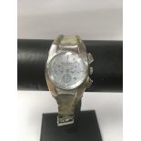 A Bvlgari automatic Ergon day date mother of Pearl and diamond set stainless steel mid size watch