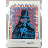 A psychedelic Big Brother & The Holding Company 1967 insert poster, approx 35.5cm x 50.5cm.