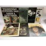 Seven US folk rock LPs by various artists including Simon & Garfunkel, The Byrds and CSNY.