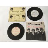 The first two fan club flexi disc Christmas records by The Beatles, lacking inserts but both in a