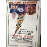 Two US one sheet film posters for 'The Billion Dollar Brain' and 'Gambit', approx 104cm x 69cm, both