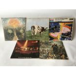 Five psych and prog rock LPs by Pink Floyd, Man and others.