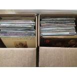 Two boxes of LPs and 12inch singles by various artists including John Lennon, Japan, Lou Reed and