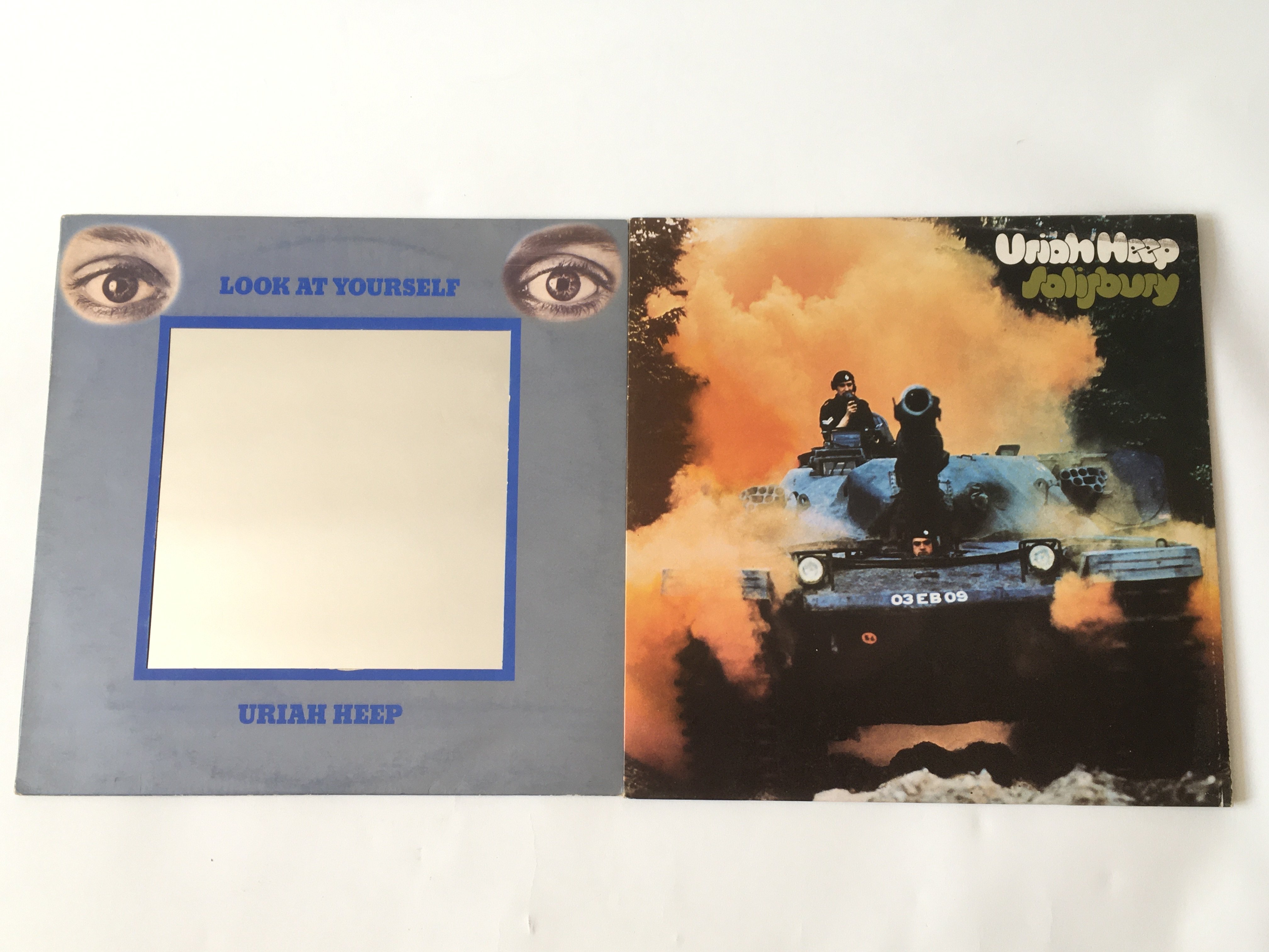 Two Uriah Heep LPs comprising 'Look At Yourself' and 'Salisbury'. Condition of both is VG+.