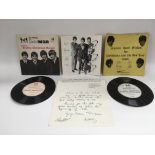 The first two Beatles Christmas flexi disc records issued for fan club members for 1963 and 1964