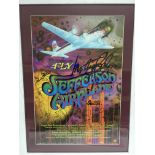 A framed and glazed multi signed promotional poster for Jefferson Airplane's movie 'Fly Jefferson