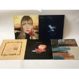Five Joni Mitchell LPs including 'Clouds', 'Court And Spark', 'Miles Of Aisles' and others.