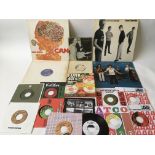 A small collection of records including a Funk 45s box set of classic funk 7inch singles, 'Tago Mago