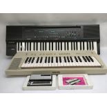 A Casiotone CT 630 keyboard, a Yamaha PS10 keyboard and a Stylophone (3).