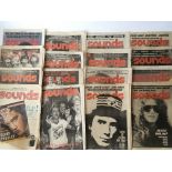 A collection of Sounds music papers from 1977 onwards plus Melody Maker issues from 1977 onwards (