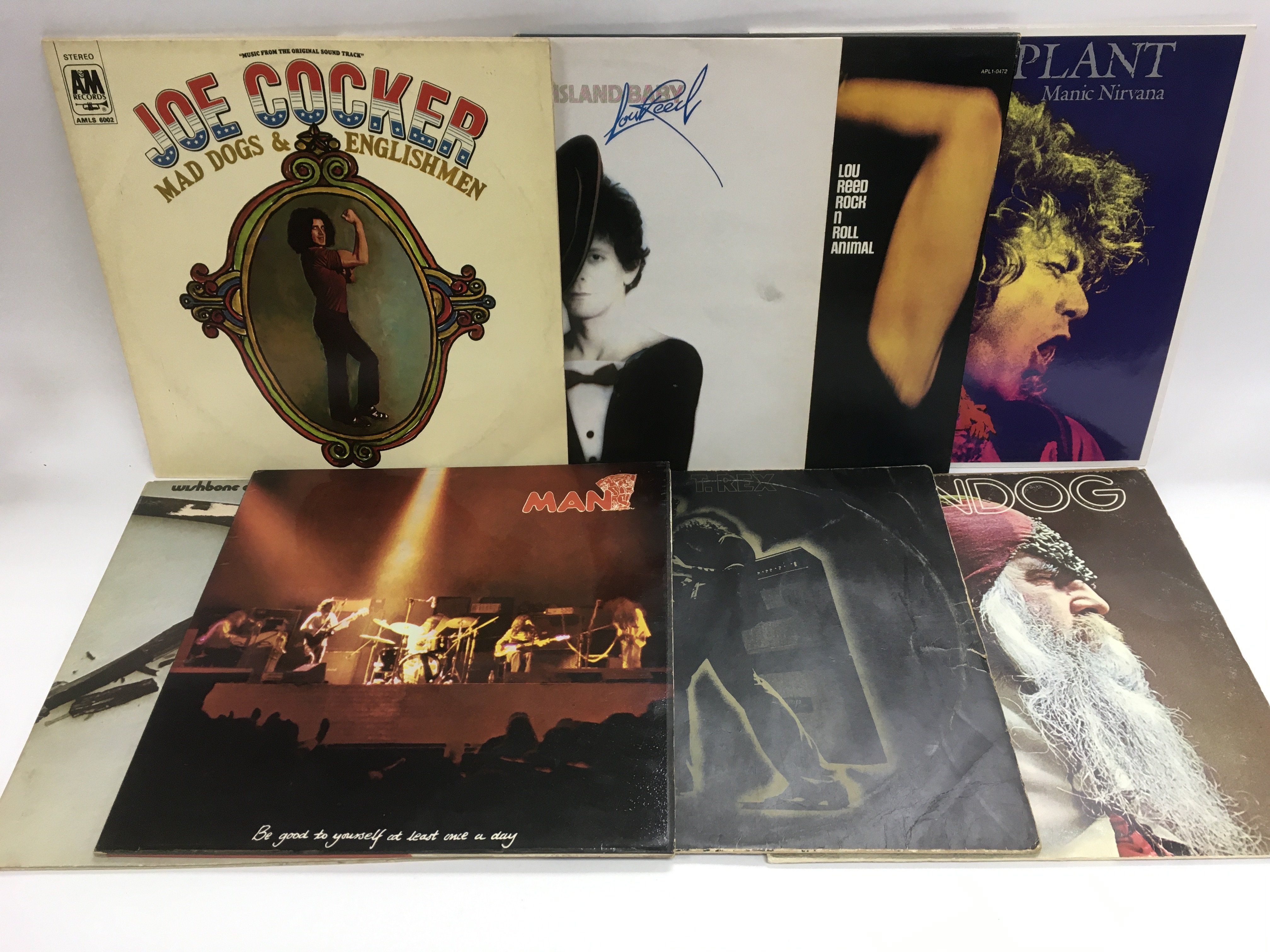 Eight various rock LPs comprising a first UK pressing of 'Be Good To Yourself At Least Once A Day'