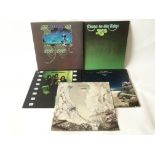 Five Yes LPs comprising 'Tales From Topographic Oceans', 'Close To The Edge', 'Yessongs', '