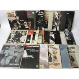 A collection of mainly blues and jazz LPs by various artists including Django Reinhardt, Count