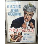 A US one sheet film poster for the American named 'Trial And Error', a 1962 film starring Peter