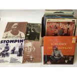 A collection of Jazz, blues and rock n roll LPs featuring various artists including Charlie