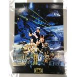 Three Star Wars posters comprising a Japanese 'Return Of The Jedi', approx 51.5cm x 72.5cm, rolled