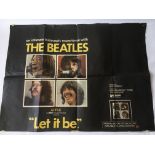 An original British UK quad film poster for 'Let It Be' by The Beatles. Folded with small tears