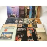 A collection of LPs by various artists including Cat Stevens, Strawbs, Focus, Wishbone Ash and