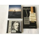 Three CD box sets comprising 'Endless River' by Pink Floyd, 'Crossroads 2' by Eric Clapton and 'An