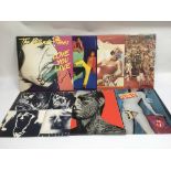 Seven Rolling Stones LPs from the 1970s including 'Emotional Rescue', 'It's Only Rock n Roll', '