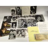 A collection of various fanclub materials including some signed items by The Searchers, New Seekers,